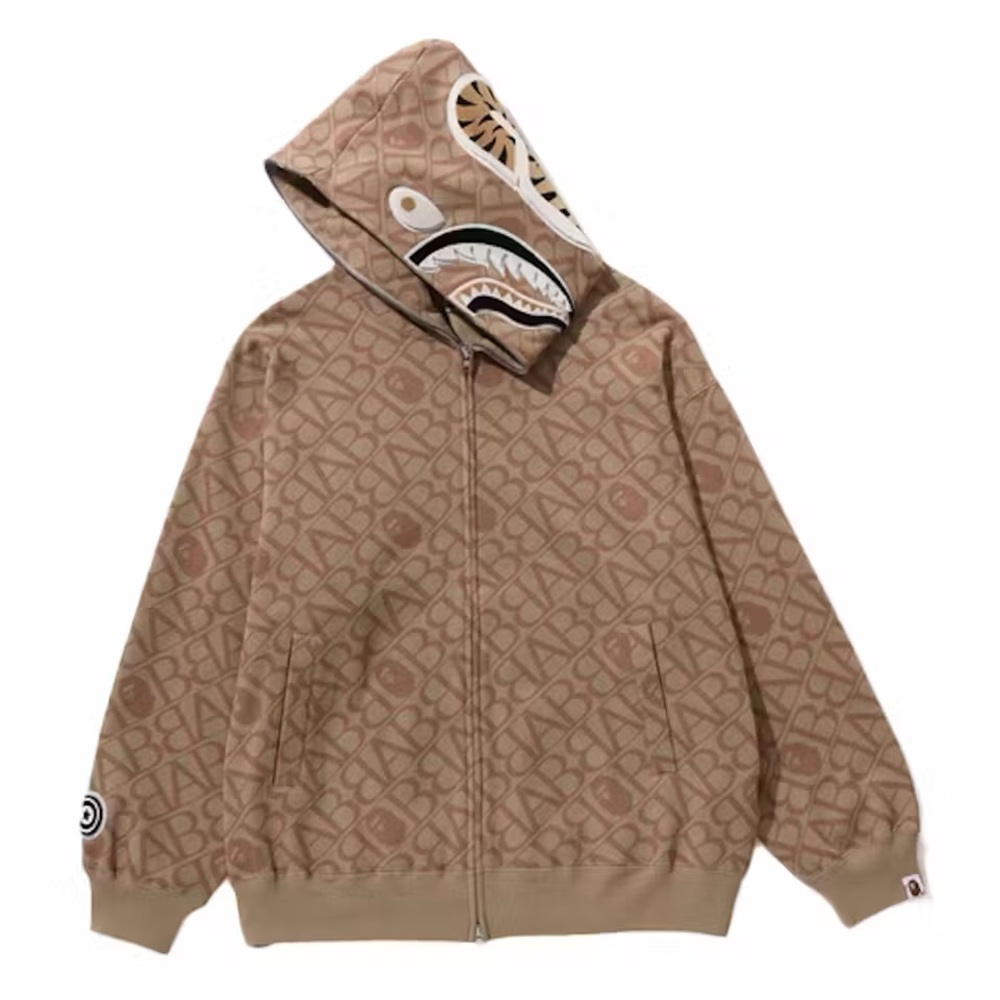 Bape Tan Monogram Hoodie